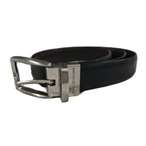 Tommy Hilfiger Black Brown Flip Buckle Belt Size 32